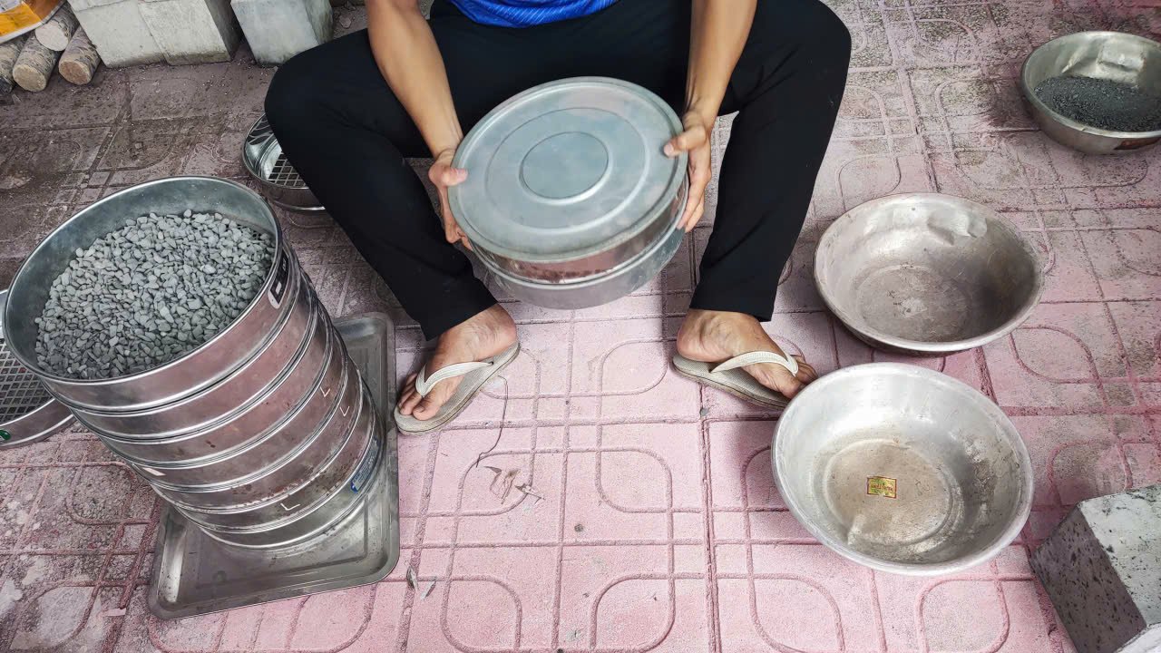 Thí nghiệm xác định thành phần hạt đá dăm theo tiêu chuẩn TCVN 7572-2:2006